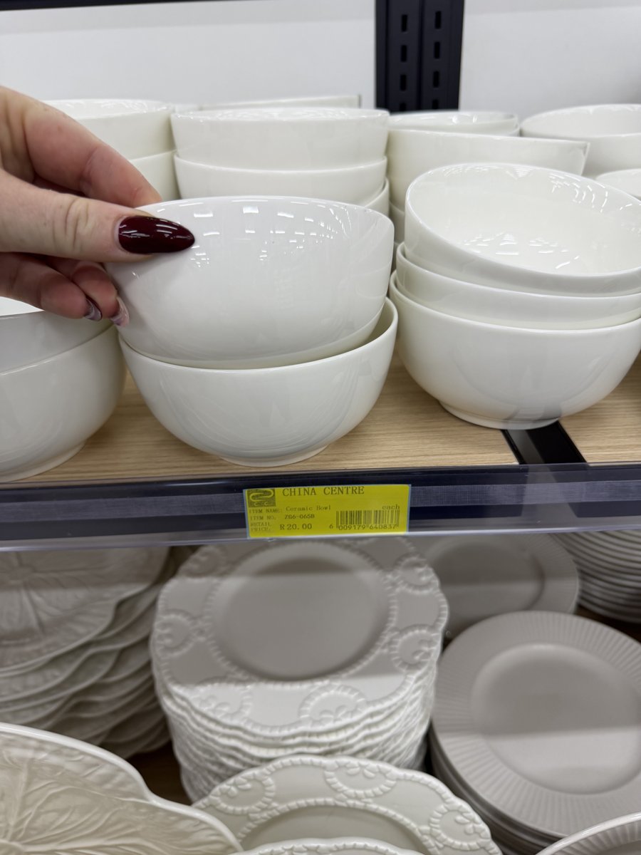 China Centre Small White Ribbed Bowl