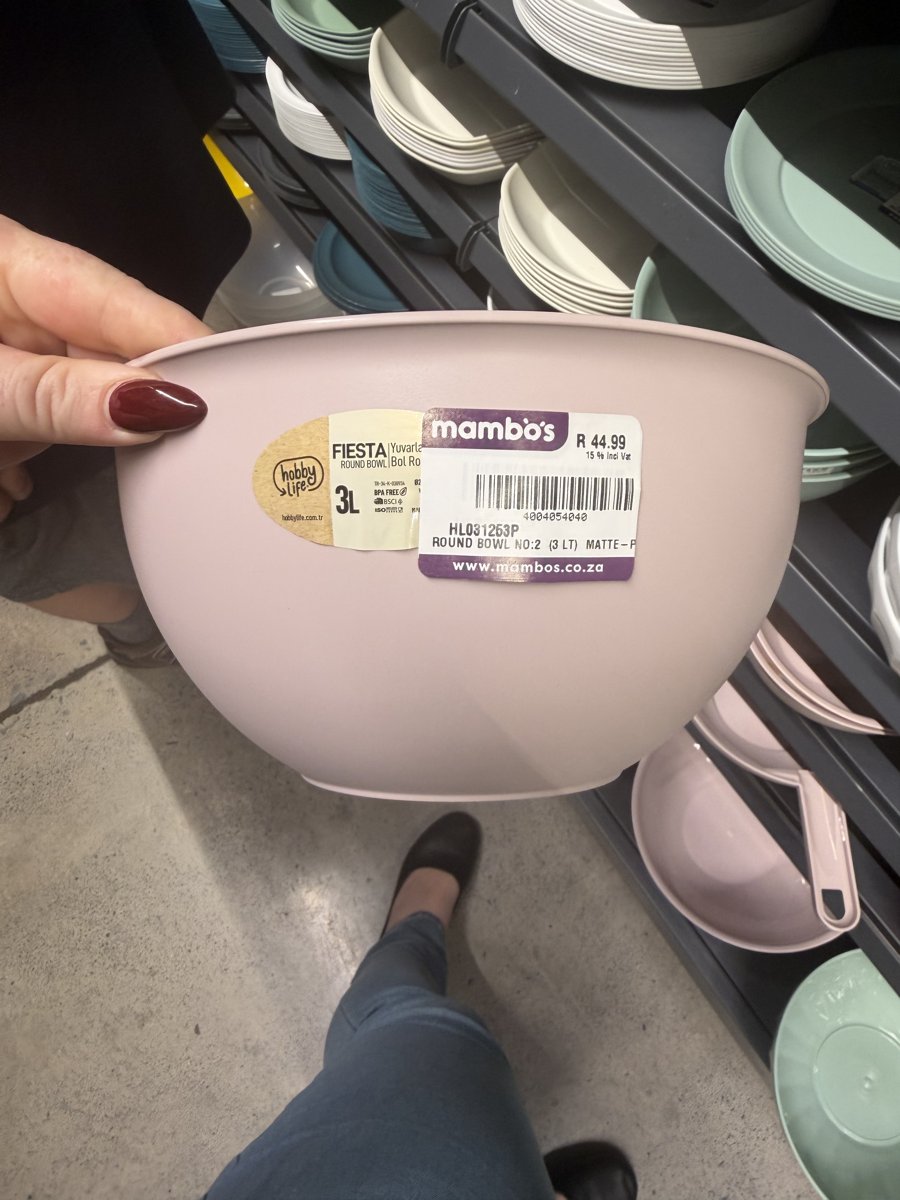 Hobby Life Fiesta Round Bowl 3L (Pink)