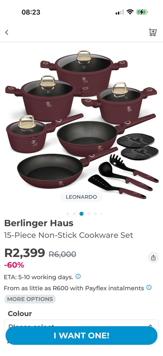 Berlinger Haus 15-Piece Non-Stick Cookware Set (Burgundy/Leonardo)